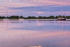 Beaufort Boats on Taylor Creek at dawn in Beaufort.
