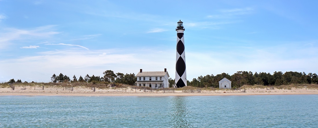 cape-lookout-lighthouse-seashore-north-carolina-1100x445 Cape Lookout Lighthouse on North Carolina's Crystal Coast