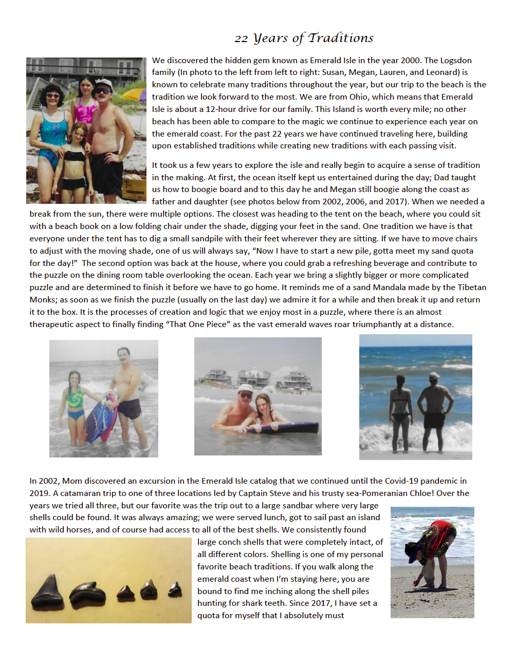 2022 Family Traditions Winner